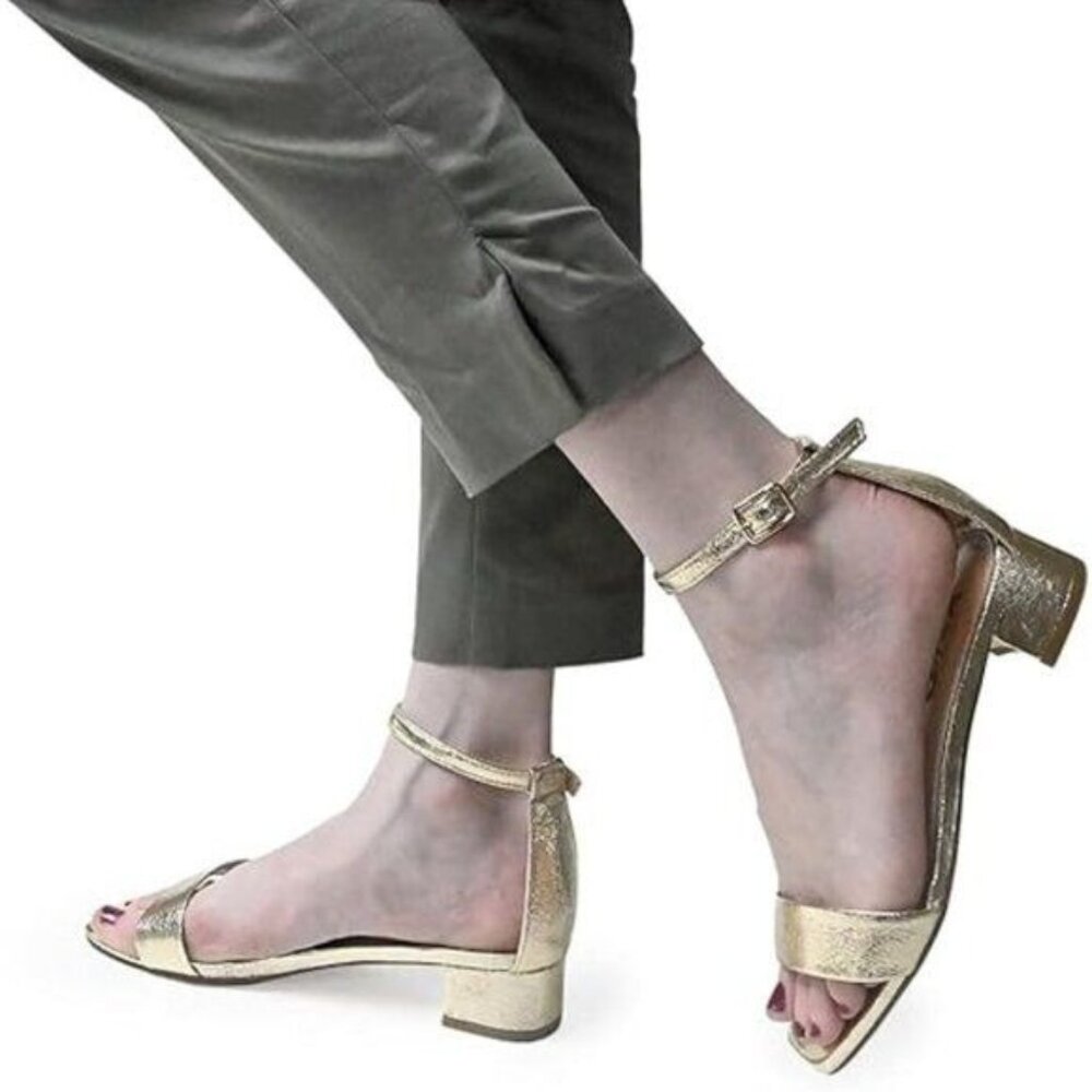 XYD Heels for Women, Open Toe, Ankle Strap, Buckled Low Chunky Block Pumps